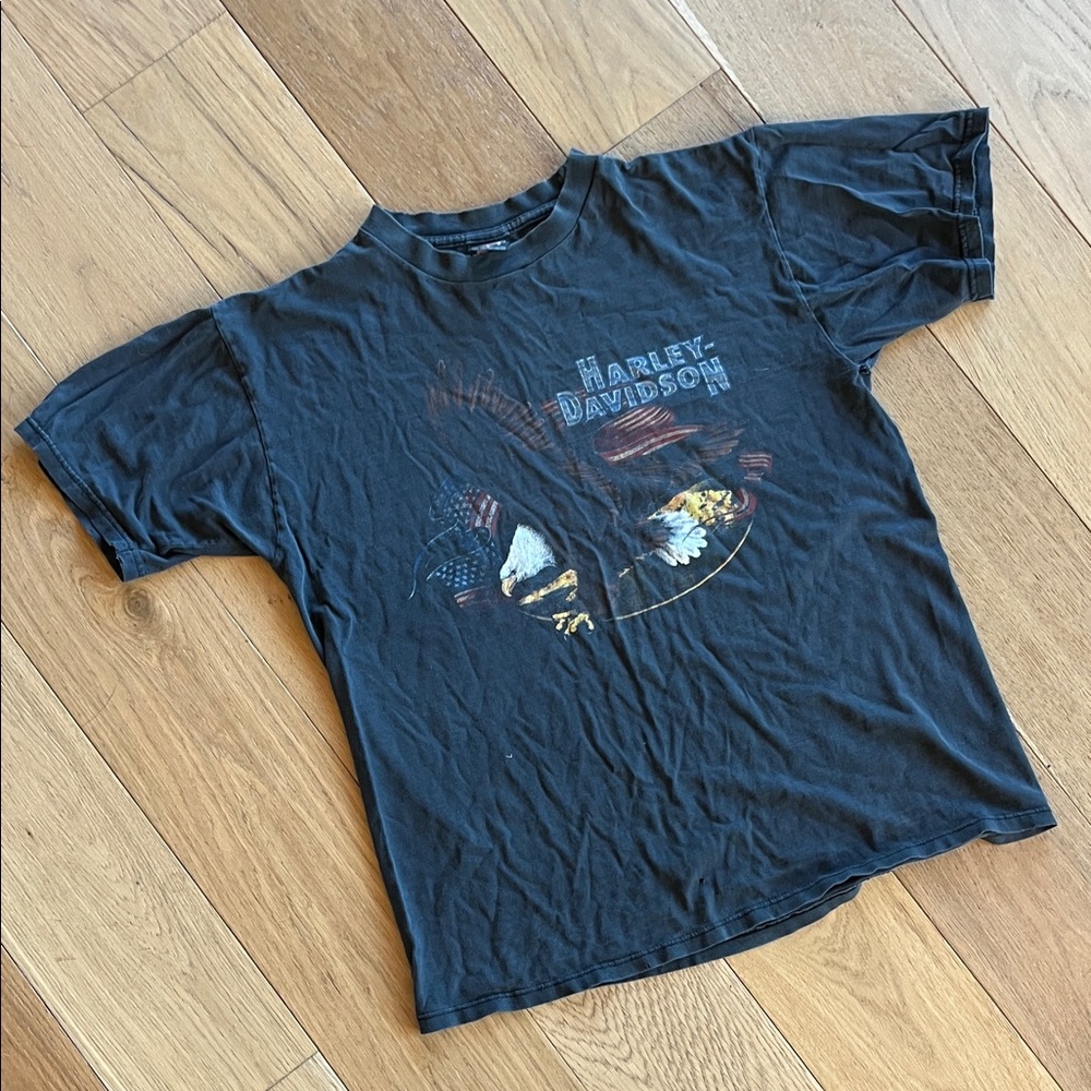 90’s Harley-Davidson Black Tee with Eagle Graphic